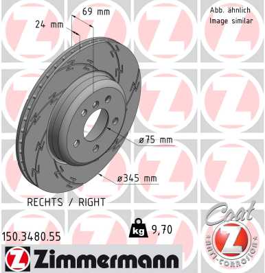 Bremsscheibe Zimmermann 150.3480.55 von Zimmermann