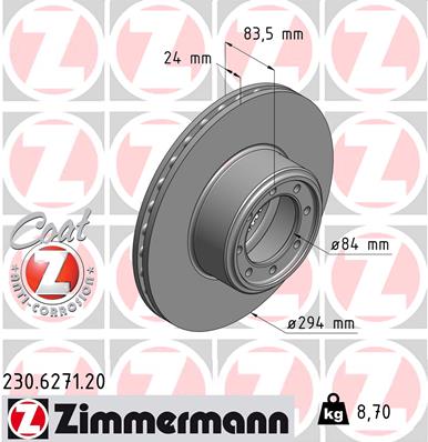 Bremsscheibe Zimmermann 230.6271.20 von Zimmermann