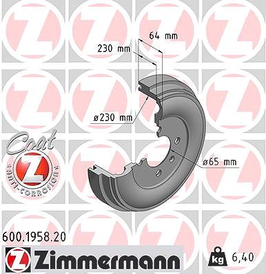 Zimmermann Bremstrommel [Hersteller-Nr. 600.1958.20] für VW von Zimmermann