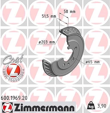 Zimmermann Bremstrommel [Hersteller-Nr. 600.1969.20] für Seat, VW von Zimmermann