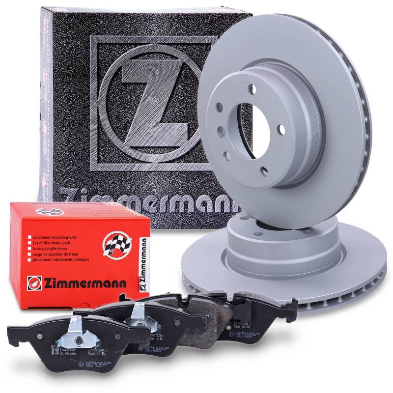 ZIMMERMANN Bremsenset Vorderachse inkl. Bremsscheiben Belüftet Ø 310 mm + Bremsbeläge vorne Kompatibel mit BMW 5er (E60), 5 Touring (E61) von Zimmermann