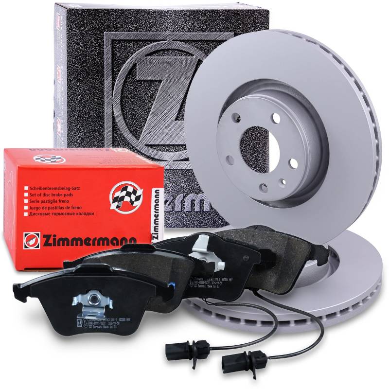 ZIMMERMANN Bremsenset Vorderachse inkl. Bremsscheiben Belüftet Ø 321 mm + Bremsbeläge vorne Kompatibel mit AUDI A6 Allroad C6 (4FH), A6 C6 (4F2), A6 C6 Avant (4F5), A8 D3 (4E2, 4E8) von Zimmermann