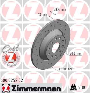 Set 2x Bremsscheibe Kompatibel mit Audi Skoda VW Seat 2012-> von Autoteile Gocht von Zimmermann