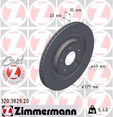 Set 2x Bremsscheibe Kompatibel mit KIA Sorento IV 2020-> von Autoteile Gocht von Zimmermann