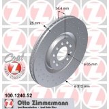 ZIMMERMANN 100.1240.52 Bremsscheibe, vorne, perforiert, Sport Coat Z von Zimmermann