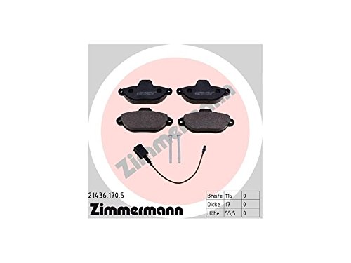 ZIMMERMANN 21436.170.5 Serie Bremsbeläge, vorne, 2 Sensoren, 4 Platten Mikrofonspinne von Zimmermann