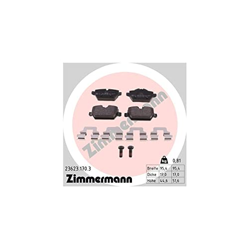 ZIMMERMANN 23623.170.3 Serie Bremsbeläge, vorne mit Vorbereitung Sensoren, inklusive Platte dämpfend von Zimmermann
