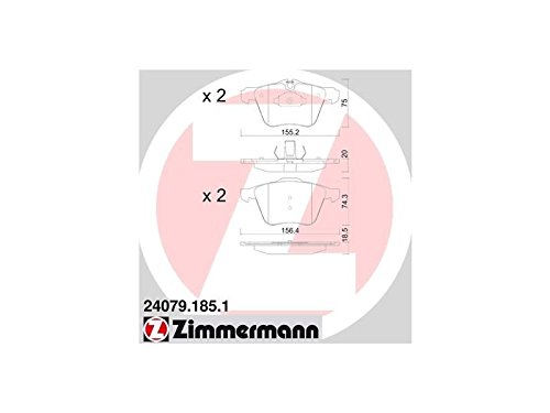 ZIMMERMANN 24079.185.1 Serie Bremsbeläge, vorne/hinten, inklusive Platte dämpfend von Zimmermann