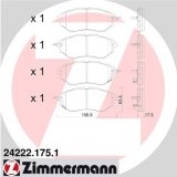 ZIMMERMANN 24222.175.1 Serie Bremsbeläge, vorne, 2 Sensoren Akustische, inklusive Platte dämpfend von Zimmermann