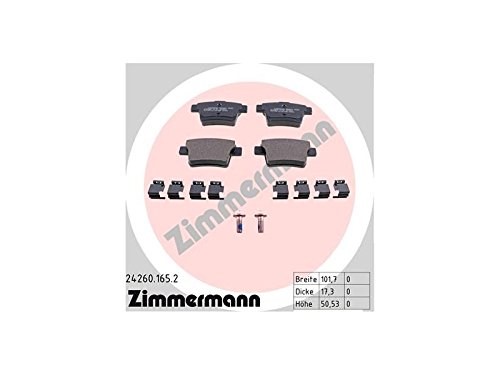 ZIMMERMANN 24260.165.2 Serie Bremsbelagsatz, Hinten, 2 Sensoren, inklusive Platte dämpfend von Zimmermann