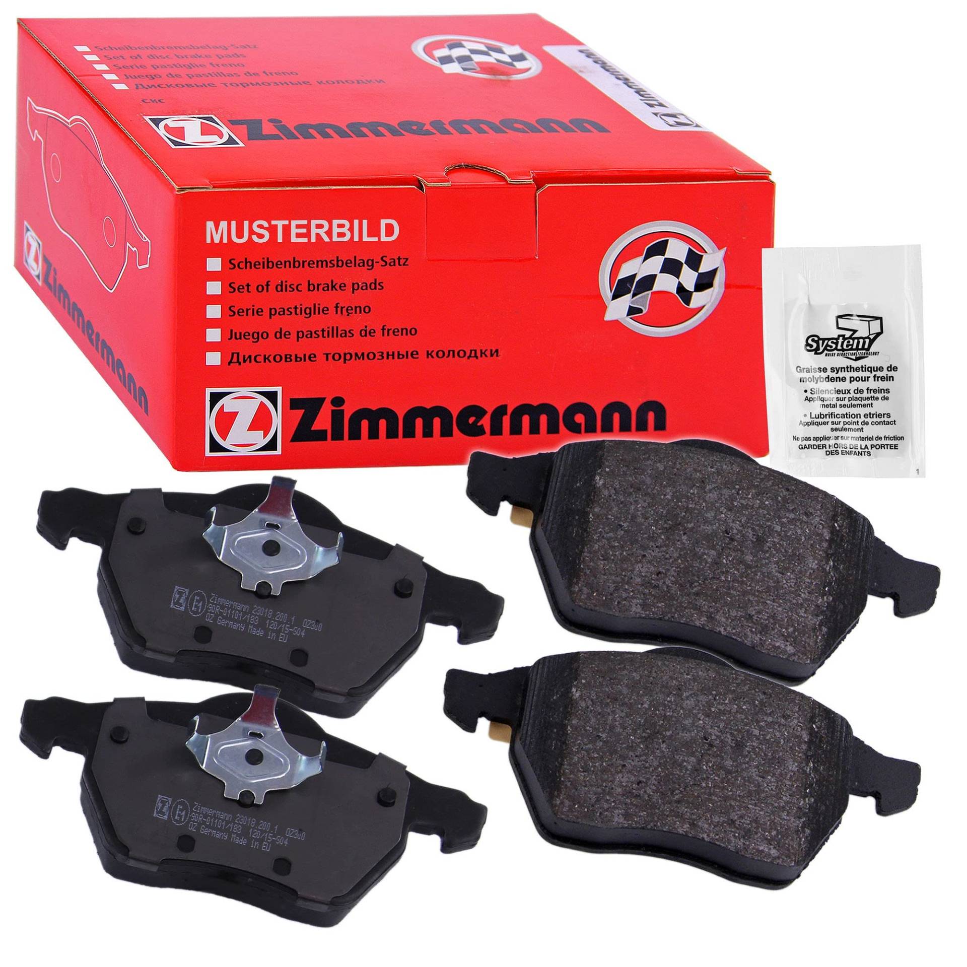 ZIMMERMANN 24914.180.1 Serie Bremsbelagsatz, Hinten, 2 Sensoren von Zimmermann