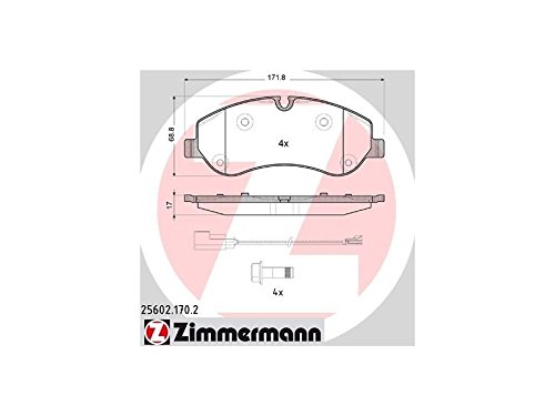 ZIMMERMANN Bremsbelagsatz mit Warnkontakt vorne 25602.170.2 von Zimmermann