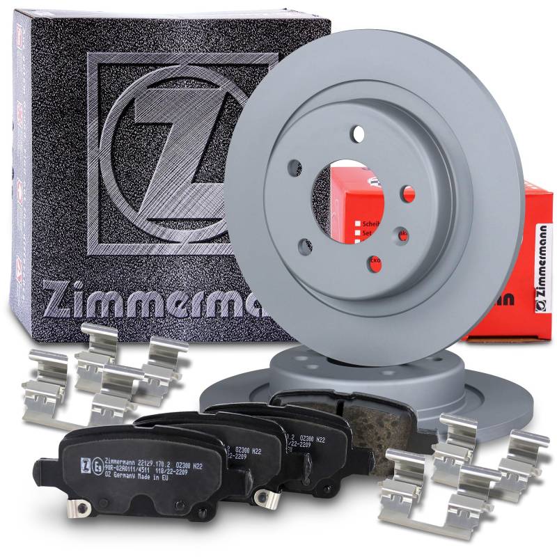 ZIMMERMANN Bremsenset Hinterachse inkl. Sport Bremsscheiben Coat Z Ø 288 mm voll und Bremsbeläge hinten Kompatibel mit OPEL INSIGNIA B (Z18) von ZIMMERMANN