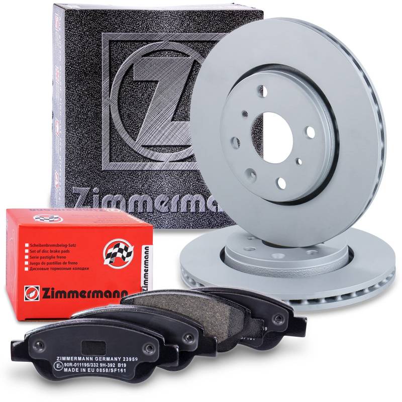 ZIMMERMANN Bremsenset Vorderachse inkl. Bremsscheiben Belüftet Ø 247 mm + Bremsbeläge vorne Kompatibel mit CITROËN C1, PEUGEOT 107 (PM_, PN_), TOYOTA AYGO (_B1_), AYGO (_B4_) von Zimmermann