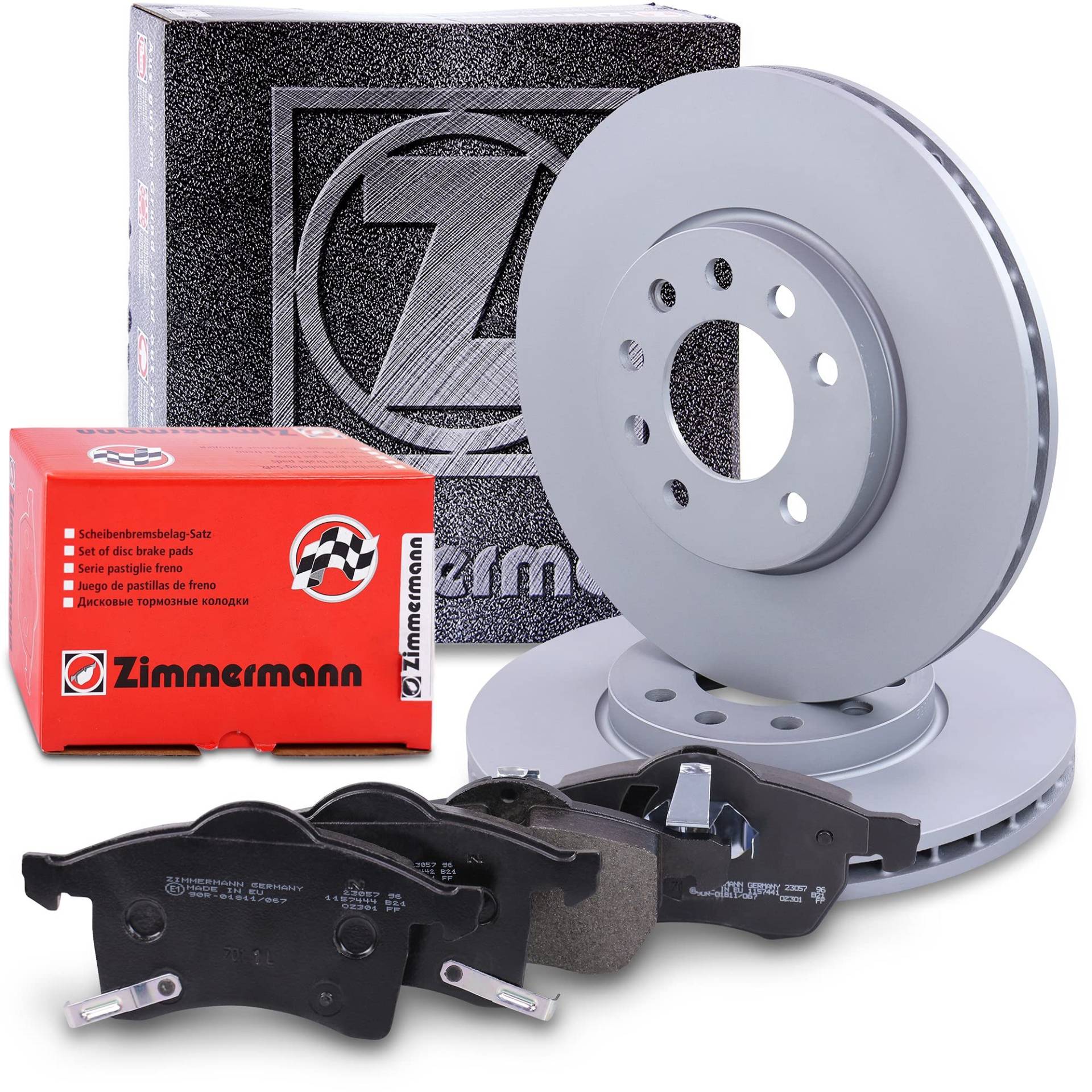 ZIMMERMANN Bremsenset Vorderachse inkl. Bremsscheiben Belüftet Ø 280 mm + Bremsbeläge vorne Kompatibel mit OPEL ASTRA G, ZAFIRA A (T98) von Zimmermann