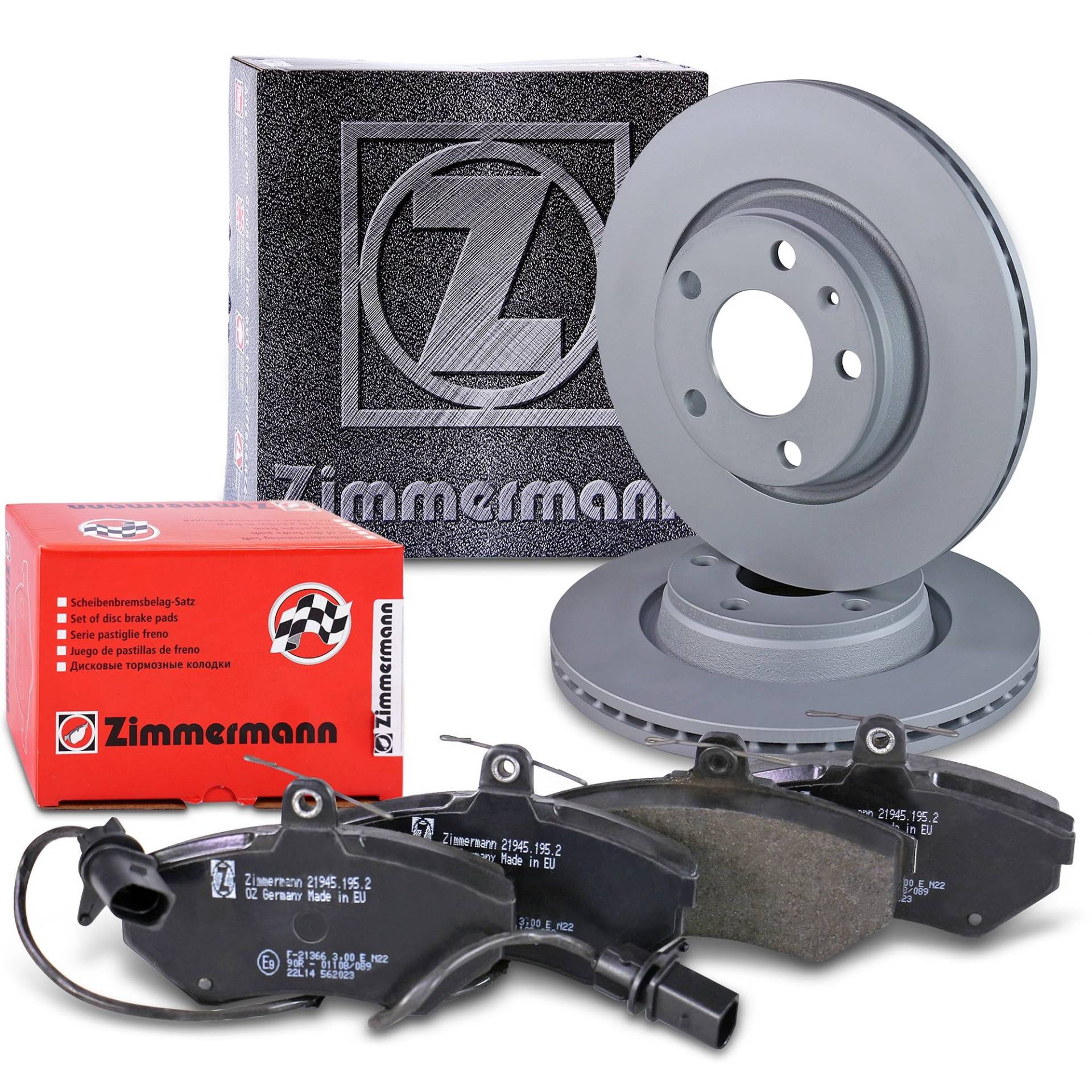 ZIMMERMANN Bremsenset Vorderachse inkl. Bremsscheiben Belüftet Ø 280 mm + Bremsbeläge vorne Kompatibel mit AUDI A4 B5, A4 B6, A4 B7, SEAT EXEO, VW PASSAT B5 (3B2), PASSAT B5 Variant (3B5) von Zimmermann