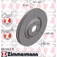 ZIMMERMANN Bremsscheibe zweiteilige Bremsscheibe 100.3363.75 Bremsscheiben,Scheibenbremsen AUDI,Q5 (8RB),Q5 (FYB),A8 (4H2, 4H8, 4HC, 4HL) von Zimmermann