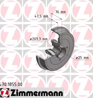 ZIMMERMANN Bremstrommel RENAULT,DACIA 470.1855.00 316271091R,432000978R,432004334R 432007629R von Zimmermann