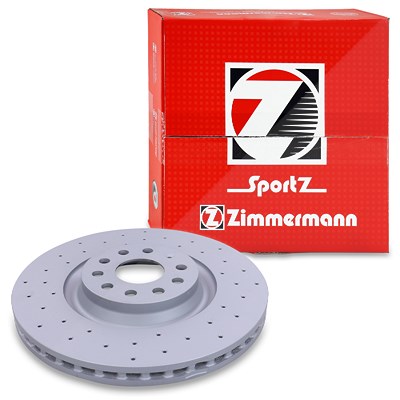 Zimmermann 1x Sport-Bremsscheibe belüftet vorne [Hersteller-Nr. 600.3243.52] für Audi, Seat, Skoda, VW von Zimmermann