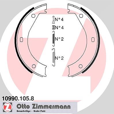 Zimmermann Bremsbackensatz, Feststellbremse [Hersteller-Nr. 10990.105.8] für BMW von Zimmermann