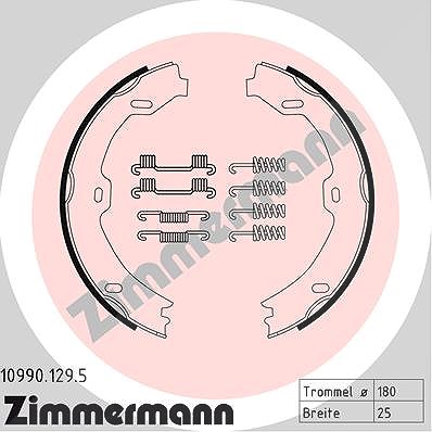 Zimmermann Bremsbackensatz, Feststellbremse [Hersteller-Nr. 10990.129.5] für Mercedes-Benz von Zimmermann