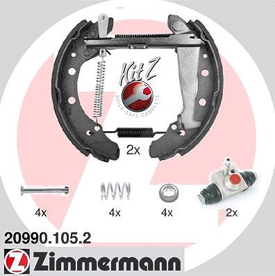 Zimmermann Bremsbackensatz [Hersteller-Nr. 20990.105.2] für Audi, Seat, VW von Zimmermann