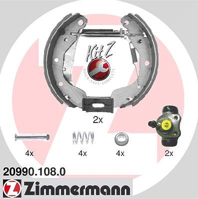 Zimmermann Bremsbackensatz KIT Z komplett vormontiert [Hersteller-Nr. 20990.108.0] für Gm Korea, Opel von Zimmermann