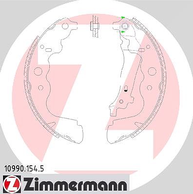 Zimmermann Bremsbackensatz Trommelbremse 228x42 [Hersteller-Nr. 10990.154.5] für Dacia, Mercedes-Benz, Renault von Zimmermann