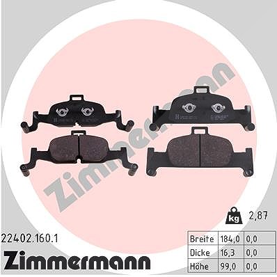 Zimmermann Bremsbeläge vorne (Satz) [Hersteller-Nr. 22402.160.1] für Audi von Zimmermann