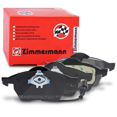 Zimmermann Bremsbelagsatz mit Warnkontakt vorne [Hersteller-Nr. 23392.200.1] für Audi, Seat, Skoda, VW von Zimmermann