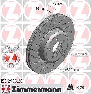 Zimmermann 1x Bremsscheibe [Hersteller-Nr. 150.2905.20] für BMW von Zimmermann