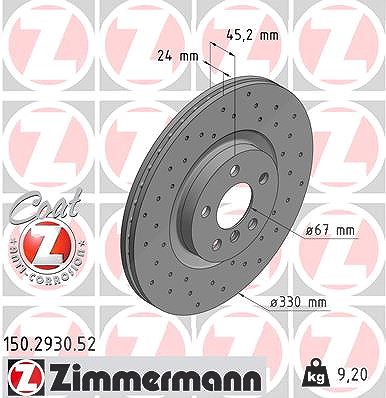 Zimmermann Bremsscheibe [Hersteller-Nr. 150.2930.52] für BMW, Mini von Zimmermann