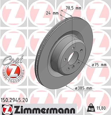 Zimmermann 1x Bremsscheibe [Hersteller-Nr. 150.2945.20] für BMW von Zimmermann