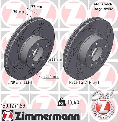 Zimmermann 1x Bremsscheibe [Hersteller-Nr. 150.1271.53] für Alpina, BMW von Zimmermann