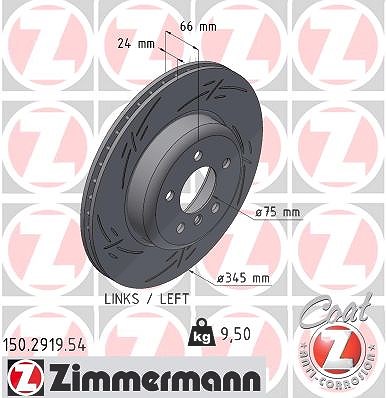 Zimmermann Bremsscheibe [Hersteller-Nr. 150.2919.54] für BMW von Zimmermann