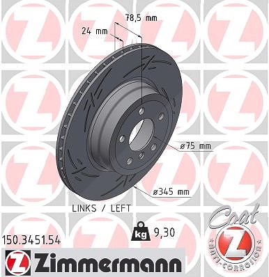 Zimmermann Bremsscheibe [Hersteller-Nr. 150.3451.54] für BMW von Zimmermann