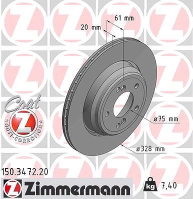 Zimmermann Bremsscheibe [Hersteller-Nr. 150.3472.20] für BMW von Zimmermann