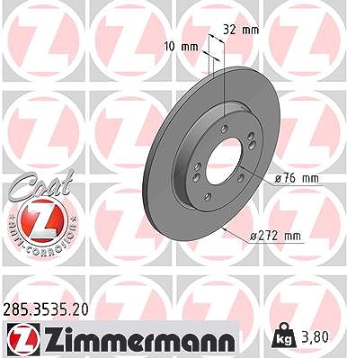 Zimmermann Bremsscheibe [Hersteller-Nr. 285.3535.20] für Hyundai von Zimmermann