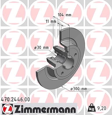 Zimmermann Bremsscheibe [Hersteller-Nr. 470.2446.00] für Renault von Zimmermann