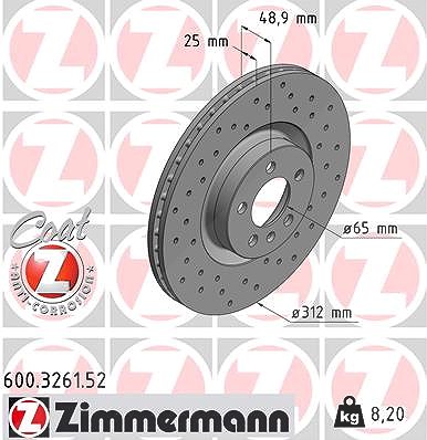 Zimmermann Bremsscheibe [Hersteller-Nr. 600.3261.52] für VW von Zimmermann