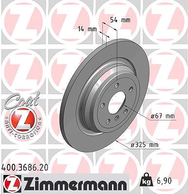 Zimmermann Bremsscheibe [Hersteller-Nr. 400.3686.20] für Mercedes-Benz von Zimmermann