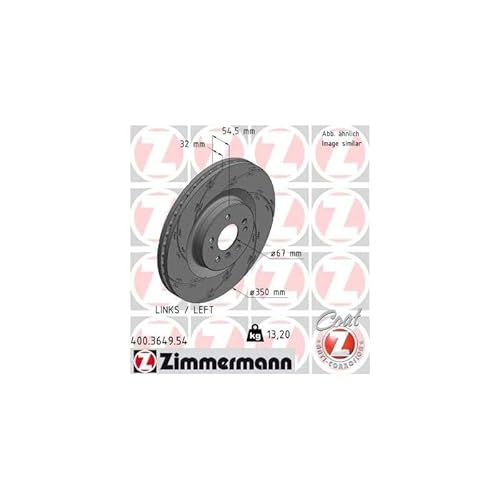 Zimmermann Bremsscheibe Vorderachse Links Black Z 400.3649.54 von Zimmermann