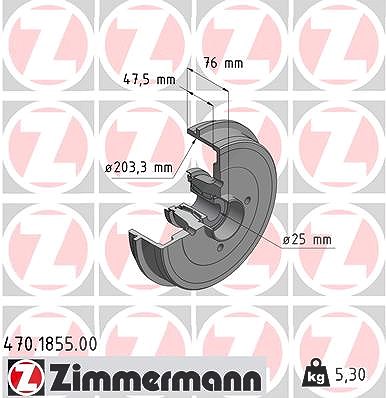 Zimmermann Bremstrommel [Hersteller-Nr. 470.1855.00] für Dacia, Renault von Zimmermann