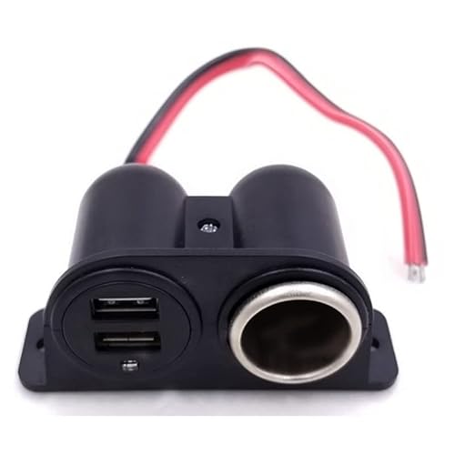 Ziyan Aufbau Steckdose 12V /24V+Auto Dual USB Ladegerät Zigarettenanzünder KFZ Adapter von Ziyan