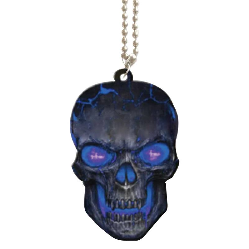 Zkydhbd Auto Hängeornamente Totenkopf Auto Rückspiegel Autodekorationen Geschenke Für Reisende Freunde Präsentieren Acryl Ornamente von Zkydhbd