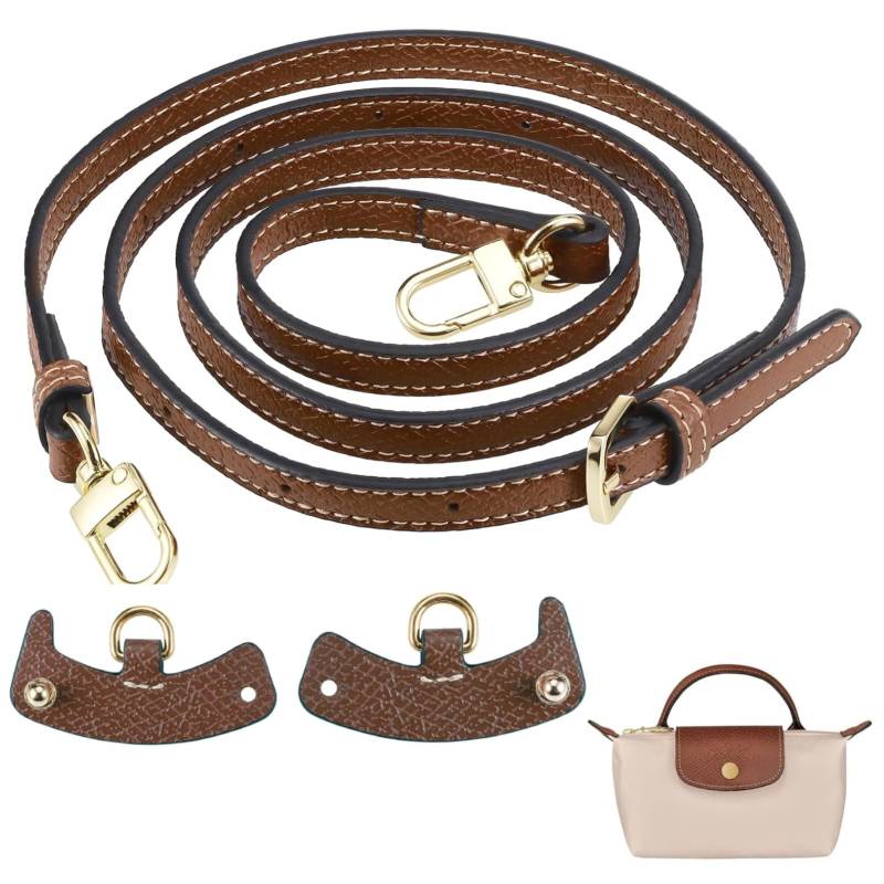 Zocipro Longchamp Schultergurt, Verstellbarer Mini Schulterriemen Leder für Taschen Damen, Longchamp Strap für Damen Taschen, Longchamp Gurt für Umhängetasche Crossbody Bag von Zocipro