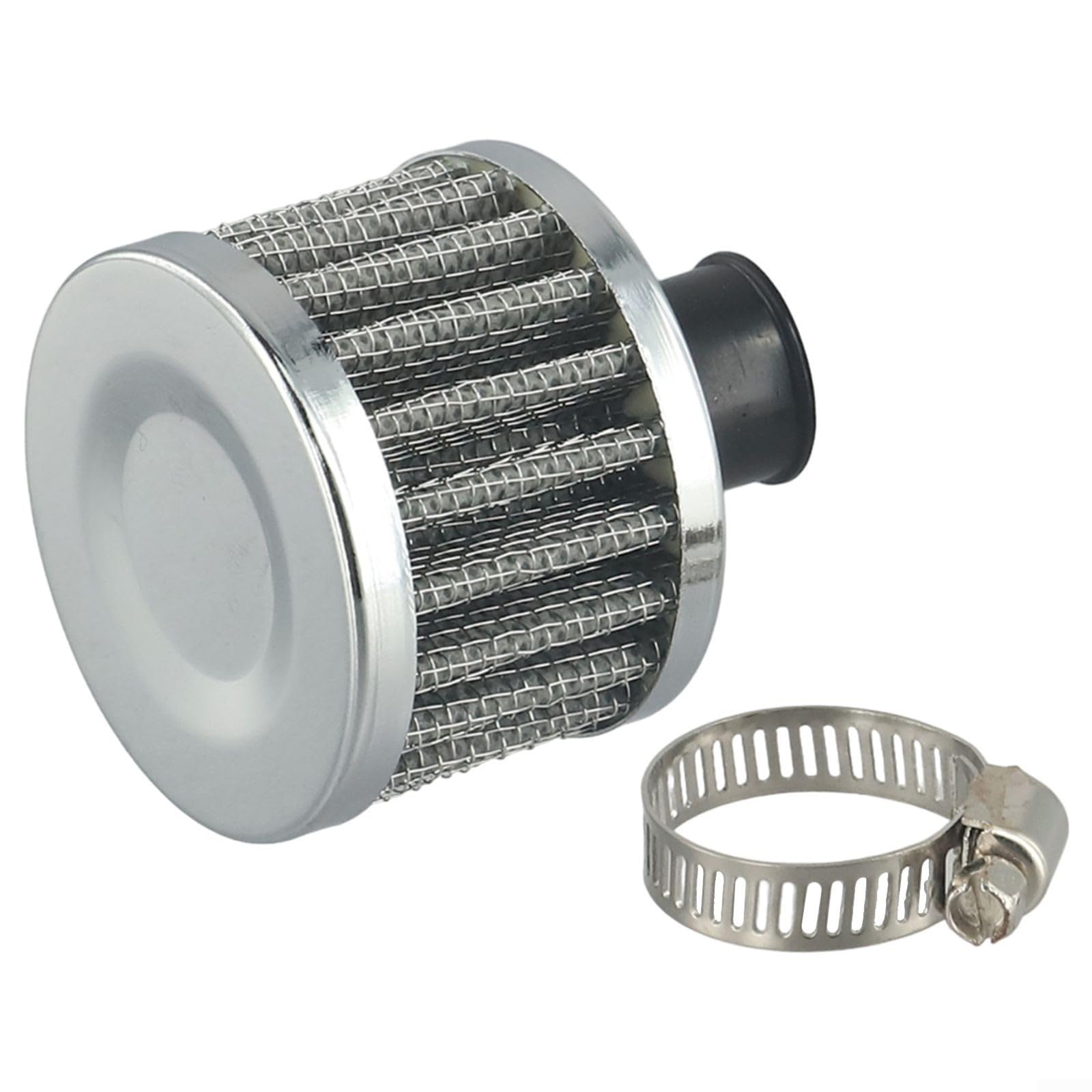 Luftfilter für Auto, Motorrad, Quad, Fahrrad, mit 12 mm Innendurchmesser Schnittstelle (Silber) von Zoegneer