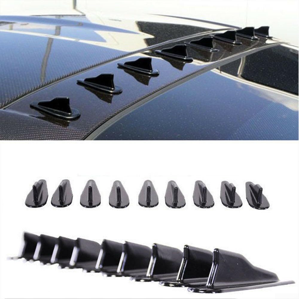 Wetterfeste 10 Stück PP EVOStyle SharkFins Spoiler Wing Kit für Vortex Generator von Zoegneer