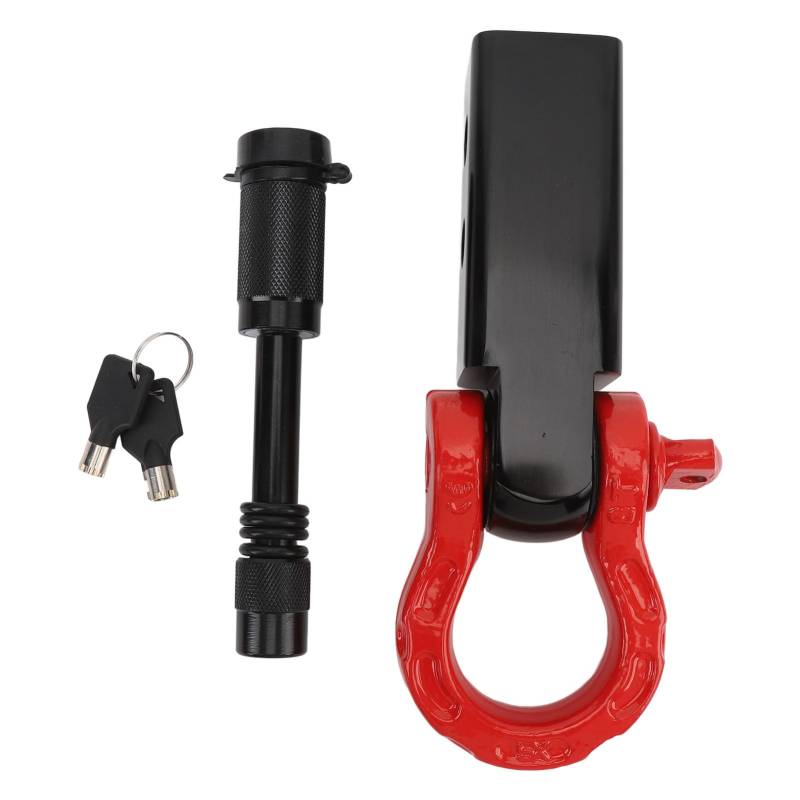 2 In Shackle Hitch Receiver, Receiver Towing Kit mit 3/4 Mega -D -Ring -Häppchen, 5/8 Anhängerkupplungs -Hitch Lock -Stift und 2Keys, 45.000 Pfund Break Festigkeit, für die von Zoeyilan