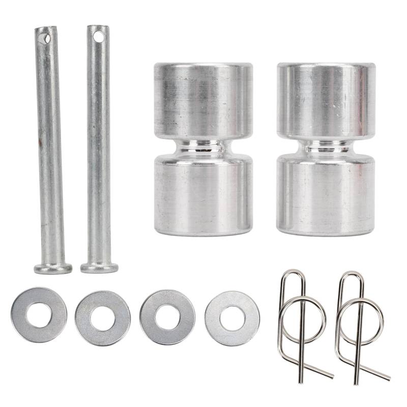 2er-Pack Anhänger-Heckklappen-Hebehilfe-Rollen-Set, Anhänger-Hebebühnen-Teile, Rollen-Teile, Unterlegscheiben-Stifte, Ringe, Aluminiumlegierung für Anhänger-Heckklappen-Hebehilfe von Zoeyilan